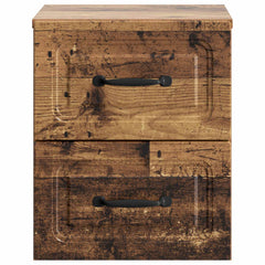 vidaXL Wall-Mounted Bedside Cabinet Old Wood 34.5 x 33 x 40 cm 5