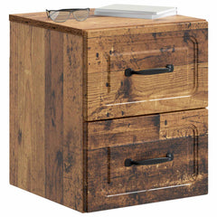 vidaXL Wall-Mounted Bedside Cabinet Old Wood 34.5 x 33 x 40 cm 3