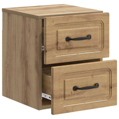 vidaXL Wall-Mounted Bedside Cabinet Artisan Oak 34.5 x 33 x 40 cm 4