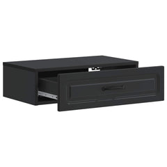 vidaXL Wall-Mounted Side Table Black 59 x 34.5 x 17 cm Engineered Wood 4
