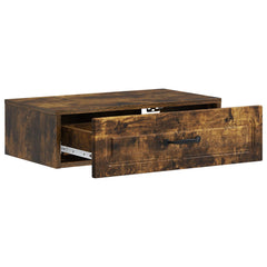 vidaXL Wall-Mounted Side Table Smoked Oak 59 x 34.5 x 17 cm 4