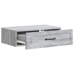 vidaXL Wall-Mounted Side Table Grey Sonoma 59 x 34.5 x 17 cm 4
