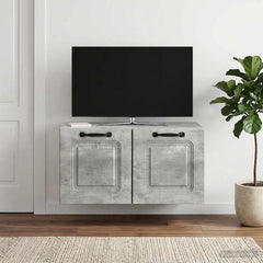Wall-Mounted TV Cabinet 59.5 x 41 x 30 cm Concrete grey