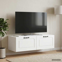 vidaXL Wall-Mounted TV Cabinet White 98 x 41 x 30 cm Engineered Wood 1