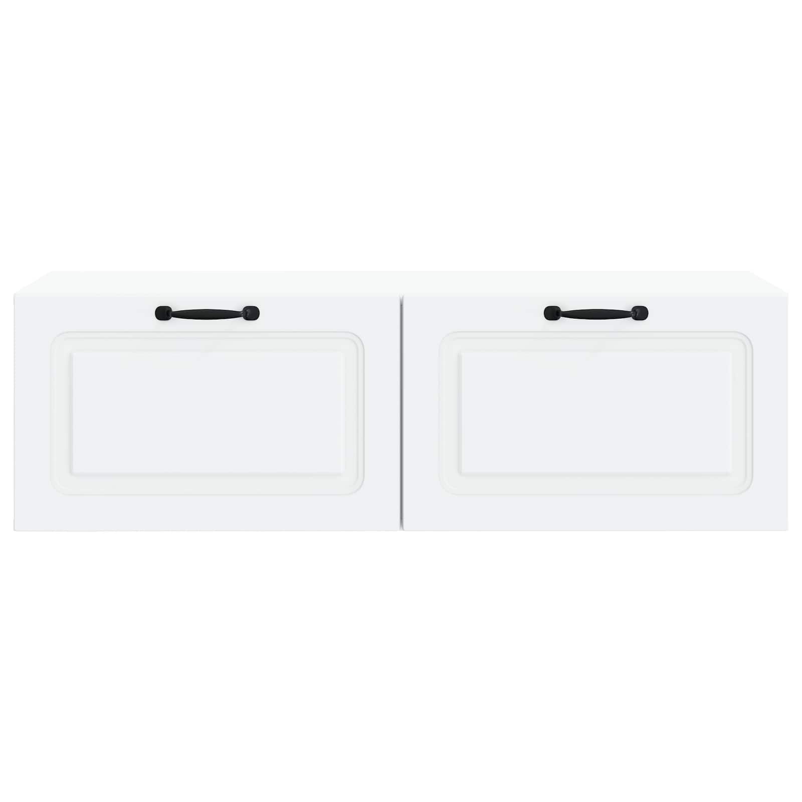 vidaXL Wall-Mounted TV Cabinet White 98 x 41 x 30 cm Engineered Wood 6
