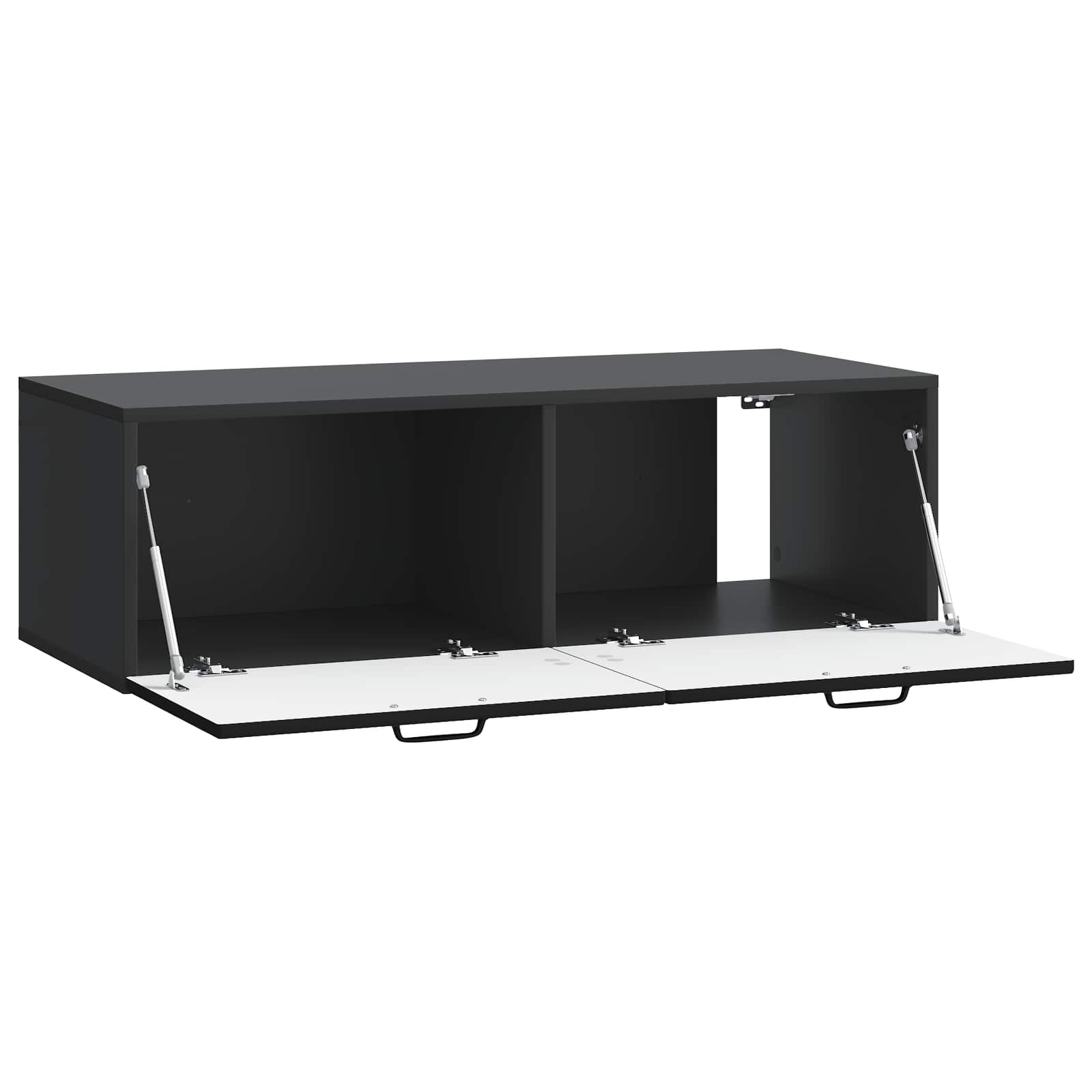 vidaXL Wall-Mounted TV Cabinet Black 98 x 41 x 30 cm Engineered Wood 5