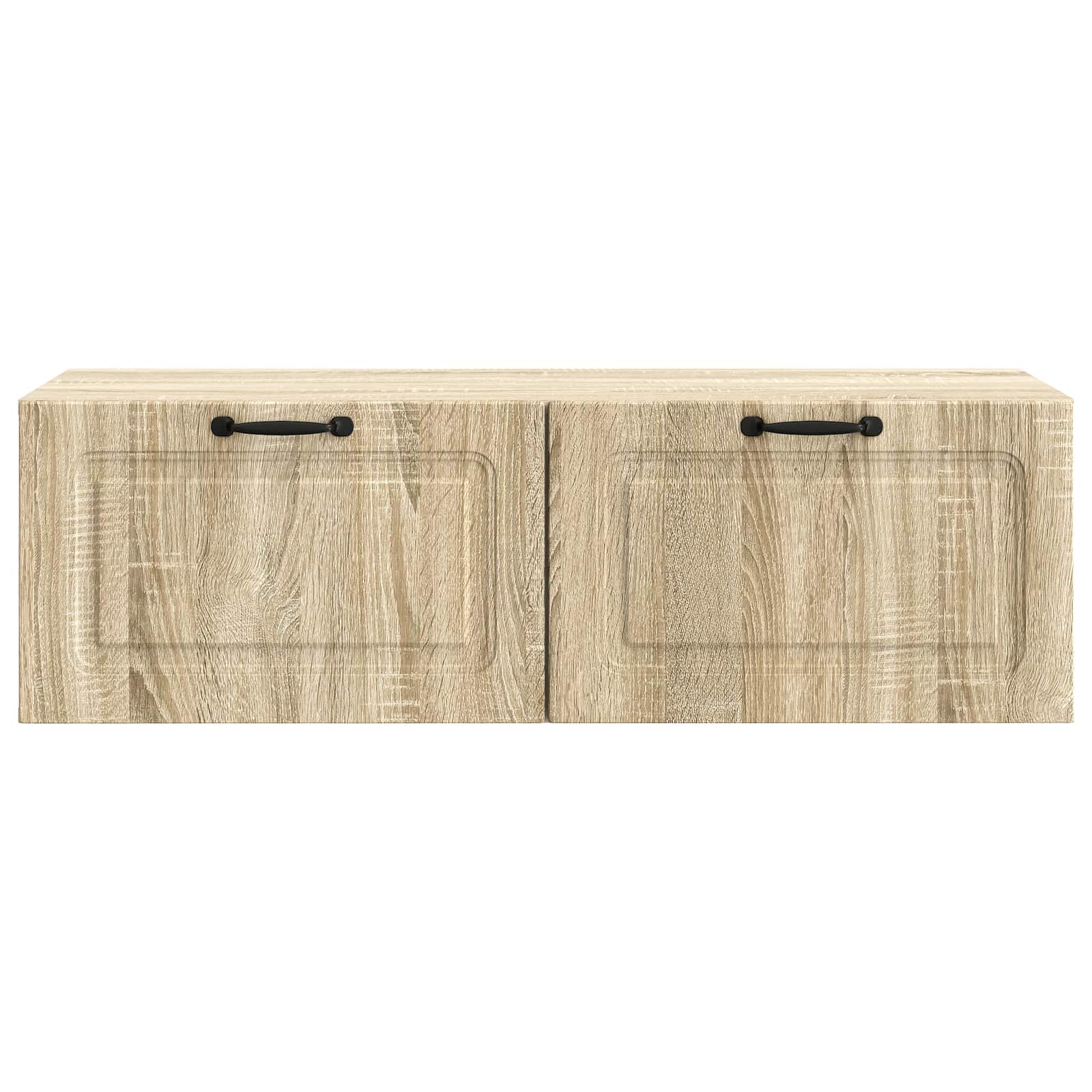 vidaXL Wall-Mounted TV Cabinet Wall-mounted Sonoma Oak 98 x 41 x 30 cm 6