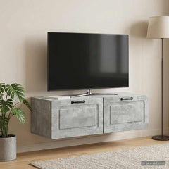 vidaXL Wall-Mounted TV Cabinet Concrete Grey 98 x 41 x 30 cm 1