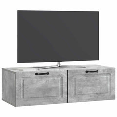 vidaXL Wall-Mounted TV Cabinet Concrete Grey 98 x 41 x 30 cm 3