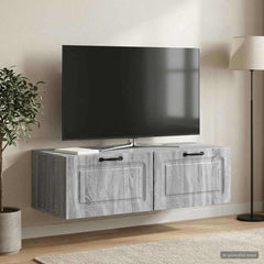 vidaXL Wall-Mounted TV Cabinet Grey Sonoma 98 x 41 x 30 cm 1