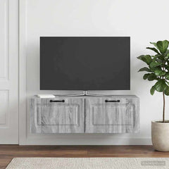 vidaXL Wall-Mounted TV Cabinet Grey Sonoma 98 x 41 x 30 cm 4