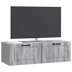 vidaXL Wall-Mounted TV Cabinet Grey Sonoma 98 x 41 x 30 cm 3