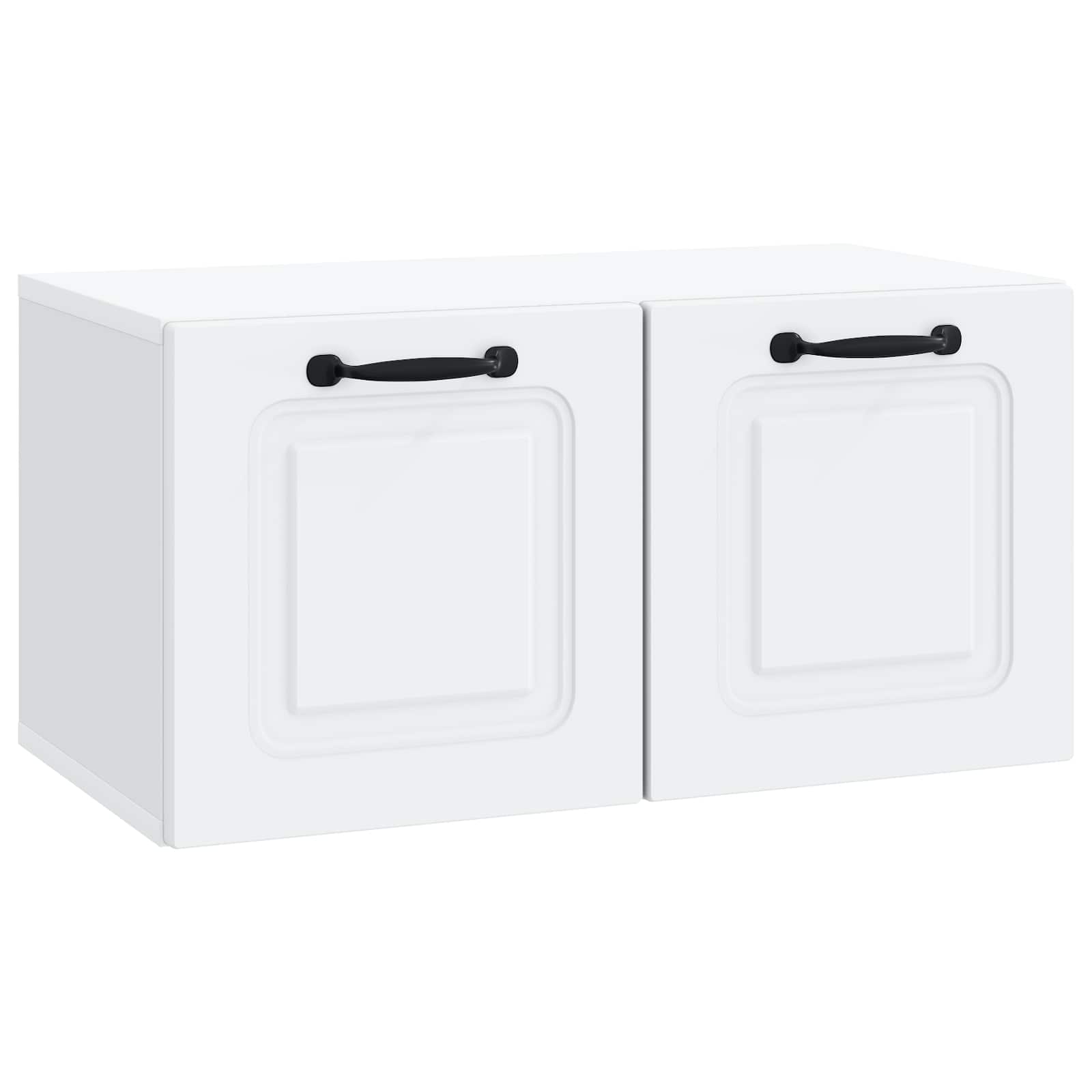 vidaXL Wall-Mounted TV Cabinet White 59.5 x 31 x 30 cm Engineered Wood 2