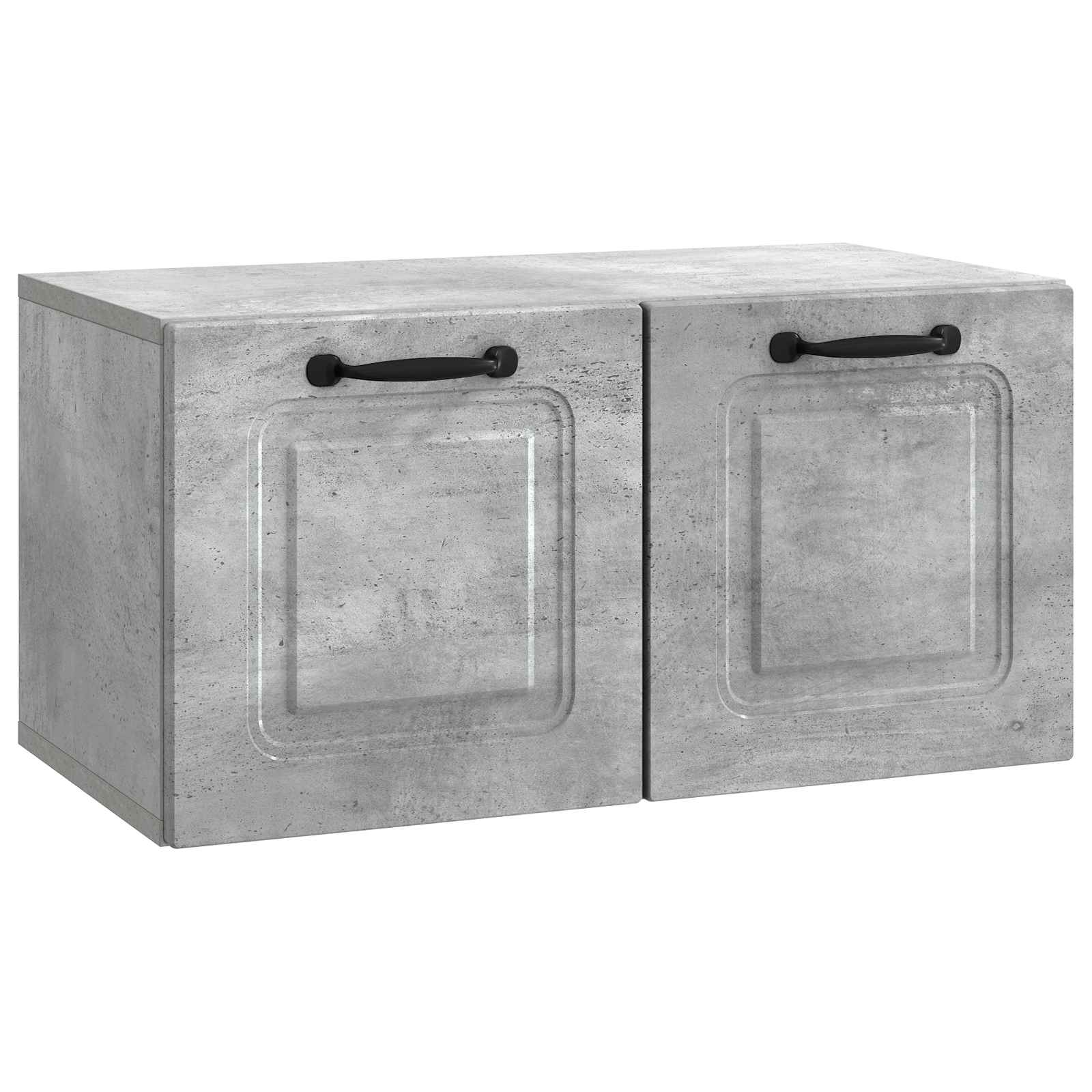 vidaXL Wall-Mounted TV Cabinet Concrete Grey 59.5 x 31 x 30 cm 2