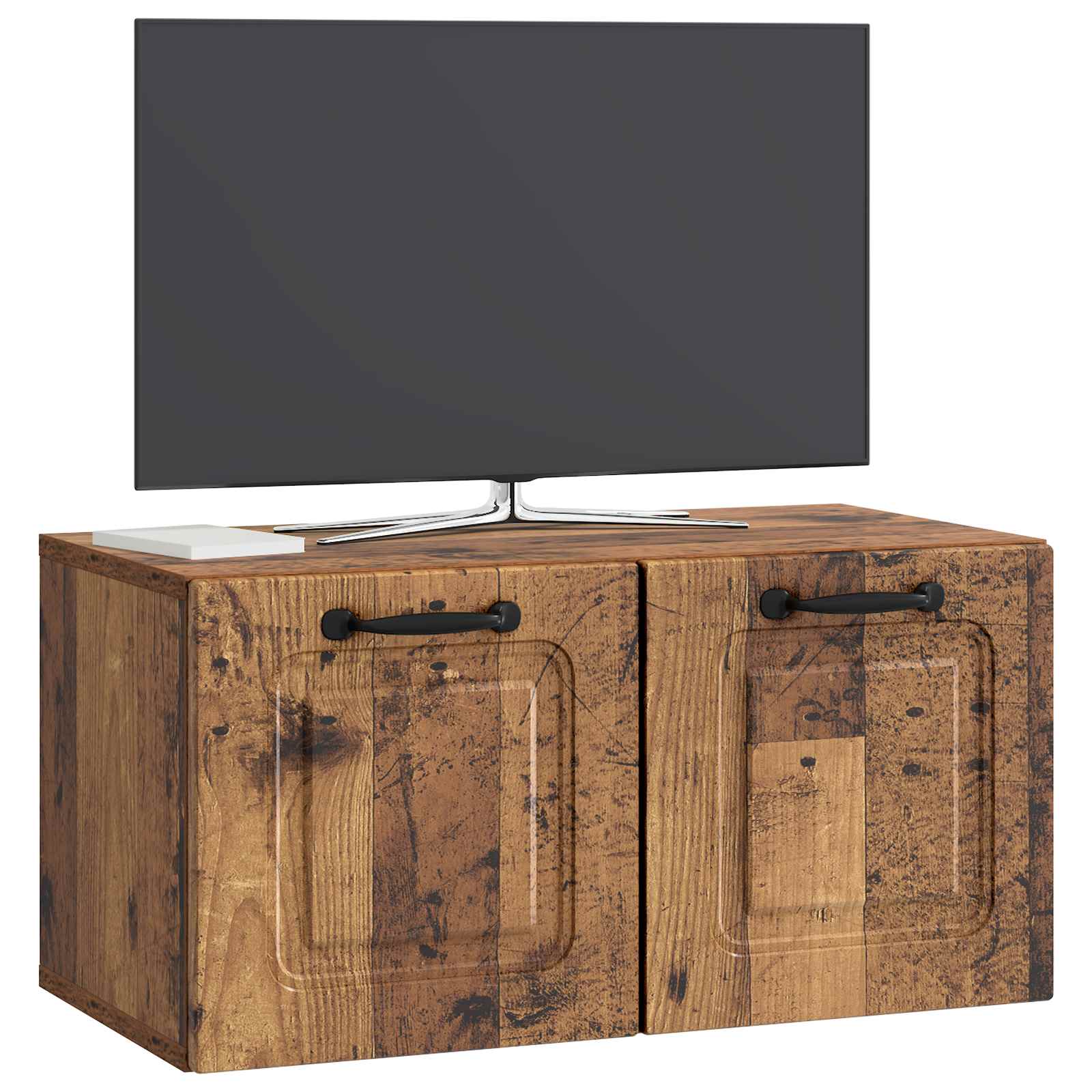vidaXL Wall-Mounted TV Cabinet Wall-mounted Old Wood 59.5 x 31 x 30 cm 3
