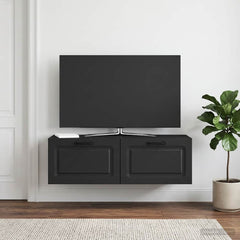 vidaXL Wall-Mounted TV Cabinet Black 98 x 31 x 30 cm Engineered Wood 1