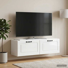 vidaXL Wall-Mounted TV Cabinet High Gloss White 98 x 31 x 30 cm 1