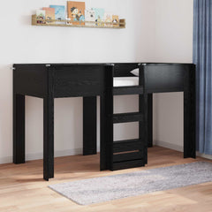 Bunk Bed for Kids Engineered wood Length 190 cm Black oak 75 cm