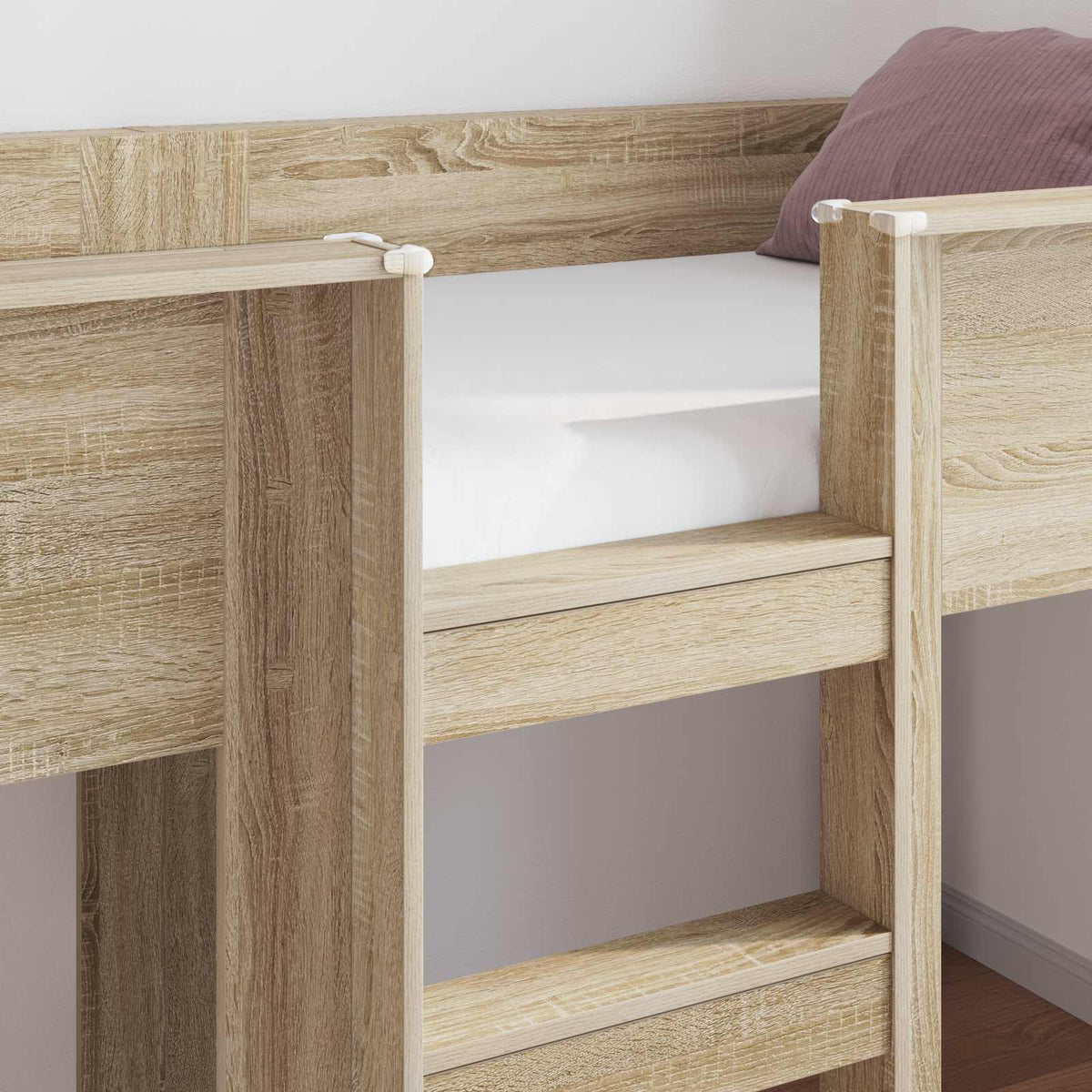 Bunk Bed for Kids Engineered wood Length 190 cm Sonoma oak 75 cm