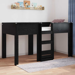 Bunk Bed for Kids Engineered wood Length 190 cm Black oak 90 cm