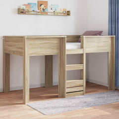 Bunk Bed for Kids Engineered wood Length 190 cm Sonoma oak 90 cm