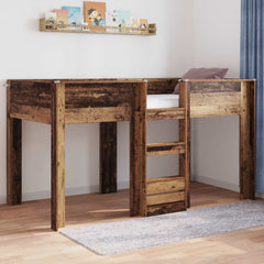 Bunk Bed for Kids Engineered wood Length 190 cm Old wood 90 cm