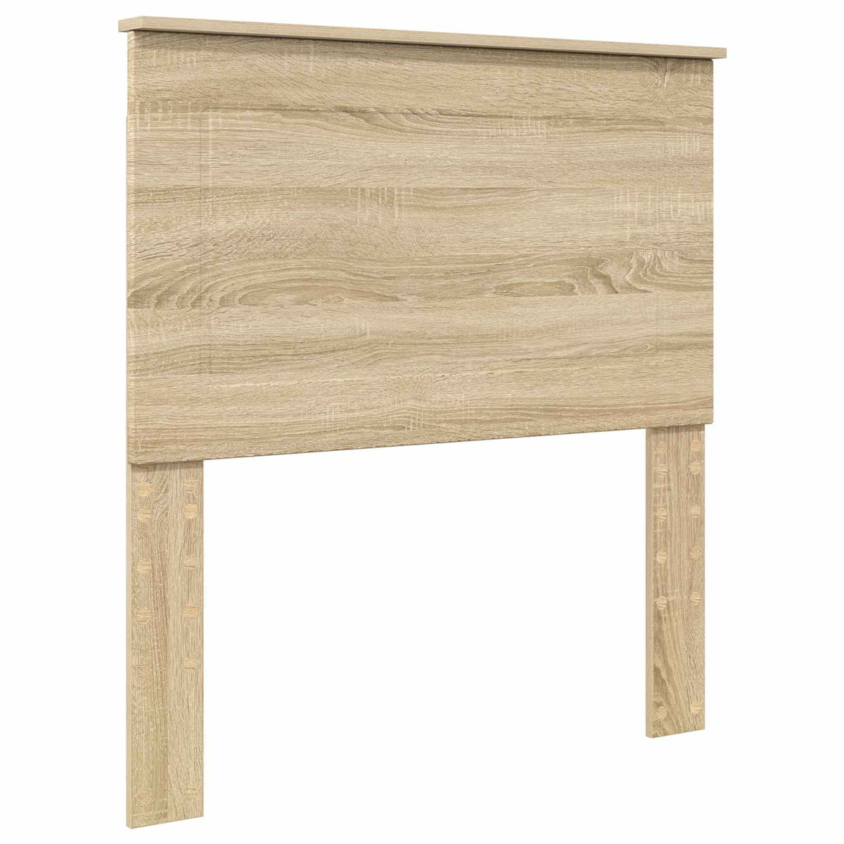 Bed Frame with Headboard 90 x 190 cm Solid Pine Wood Sonoma oak