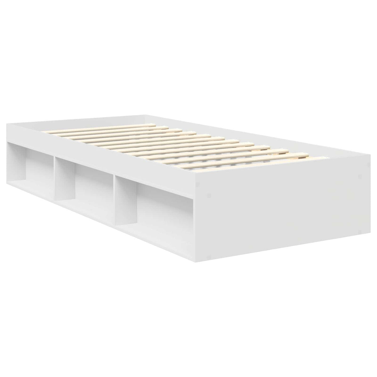 Bed Frame with Headboard 90 x 200 cm Solid Pine Wood White