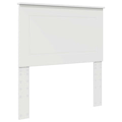 Bed Frame with Headboard 90 x 200 cm Solid Pine Wood White