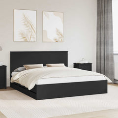 Bed Frame Drawer Engineer Wood Length Black
