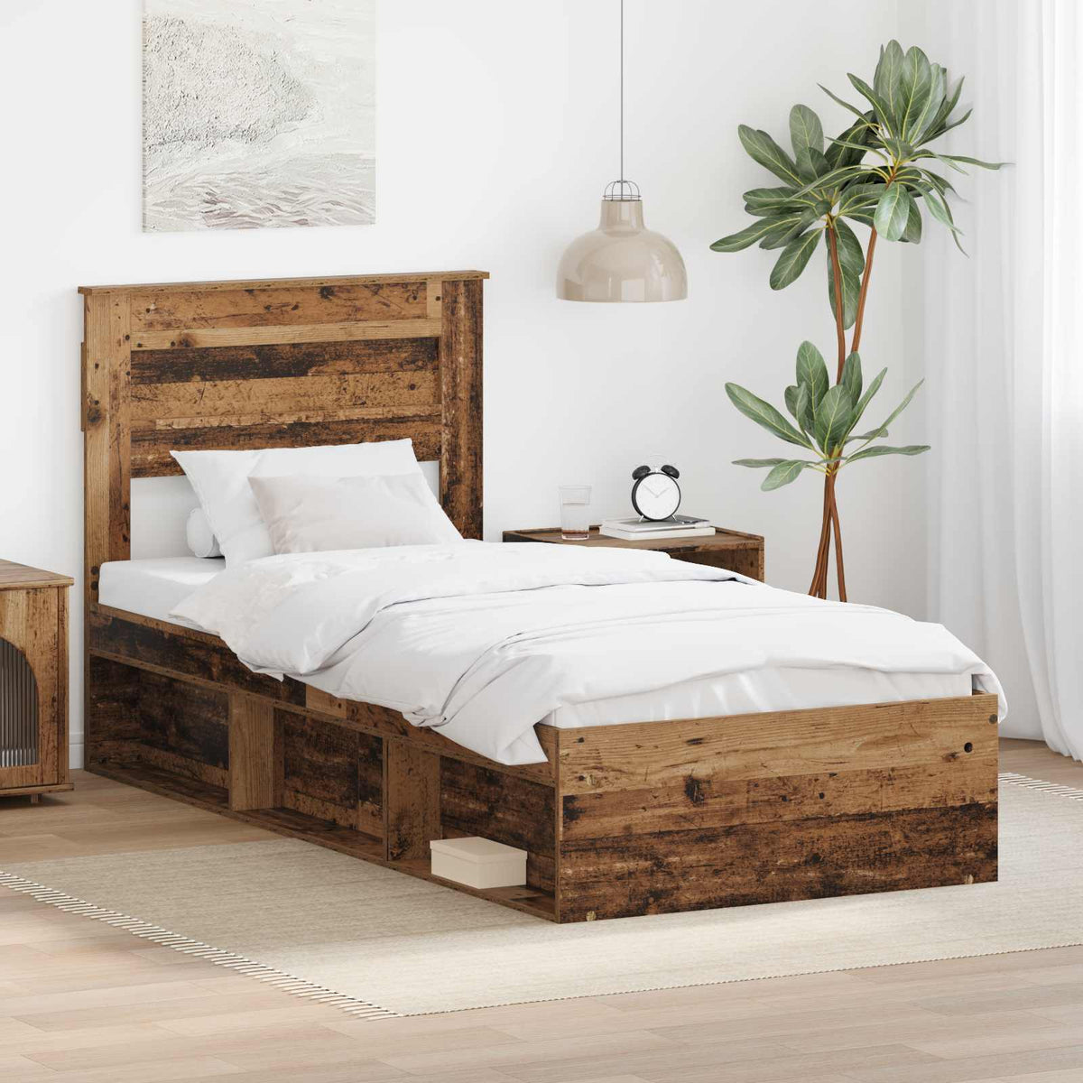 Bed Frame Wood Old