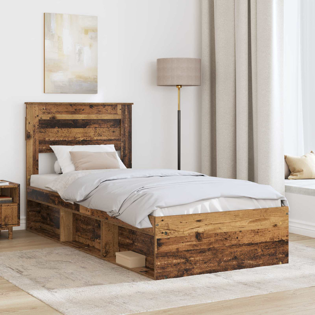 Bed Frame Wood Old
