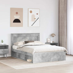 Bed Frame Engineered Wood Length 200 cm Concrete Grey 160 cm