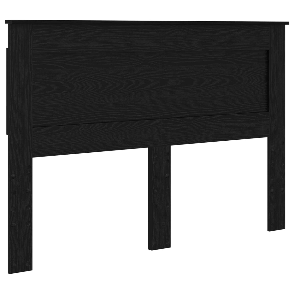 Bed Frame 140 x 190 cm Solid Pine Wood Black oak