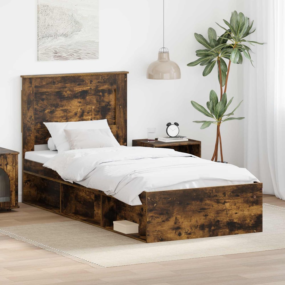 Bed Frame Engineered Wood Smoked oak