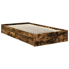 Storage Bed Engineered Wood Length Smoked oak