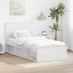 Bed Frame Solid Pine Wood White