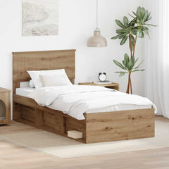 Bed Frame Solid Pine Wood Artisan oak