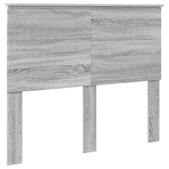 Bed Frame 135 x 190 cm Solid Pine Wood Grey sonoma