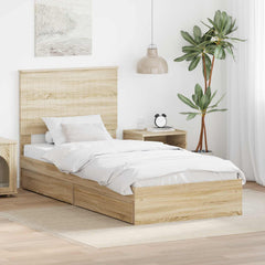 Storage Bed Drawer Engineered Wood Length Sonoma Oak