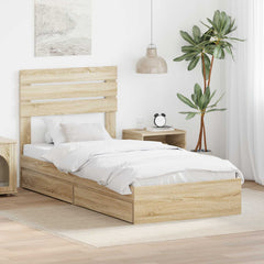 Storage Bed Drawer Engineered Wood Length Sonoma Oak