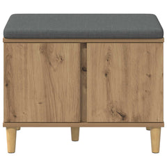 vidaXL Hall Bench Artisan Oak 60 x 38 x 46 cm 6