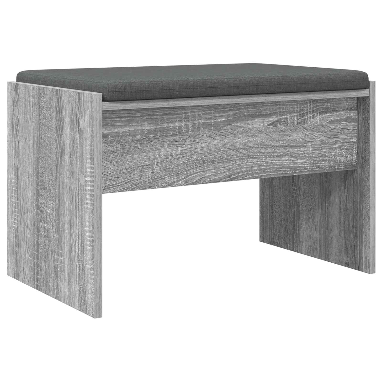 vidaXL Hall Bench with Cushion Grey Sonoma 63 x 38 x 40 cm 2