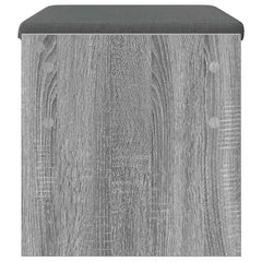 vidaXL Hall Bench with Cushion Grey Sonoma 63 x 38 x 40 cm 6