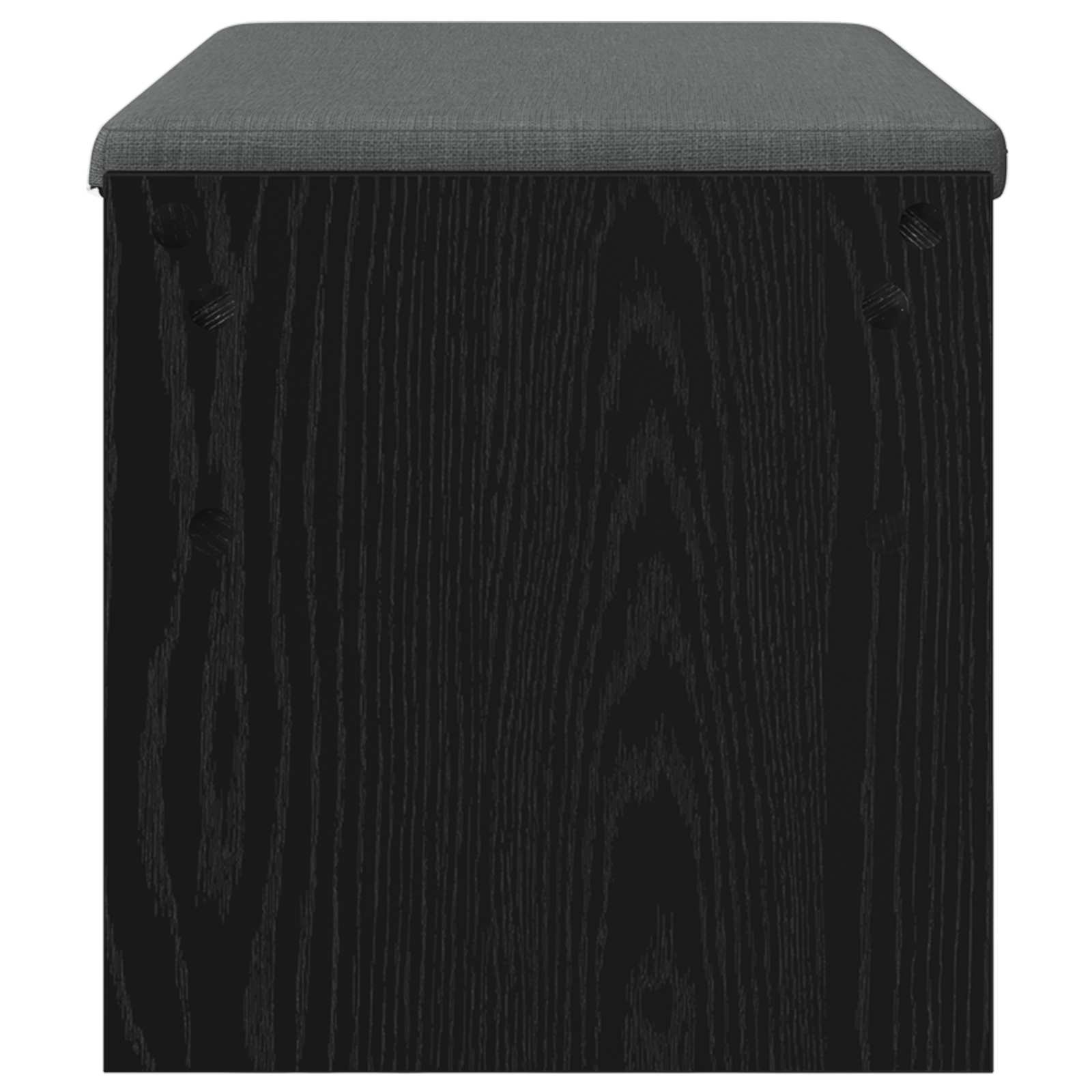 vidaXL Hall Bench with Cushion Black Oak 83 x 38 x 40 cm 6