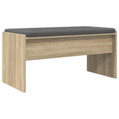 vidaXL Hall Bench with Cushion Sonoma Oak 83 x 38 x 40 cm 2