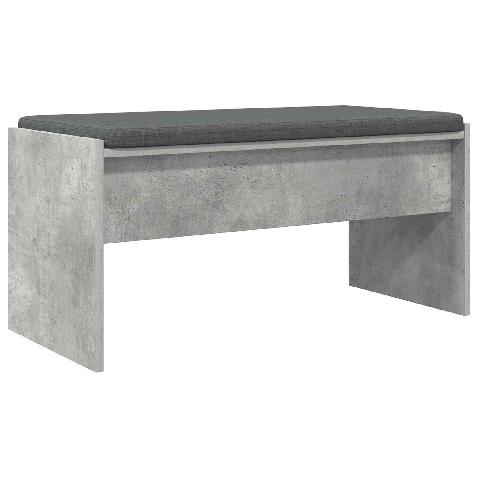 vidaXL Hall Bench with Cushion Concrete Grey 83 x 38 x 40 cm 2