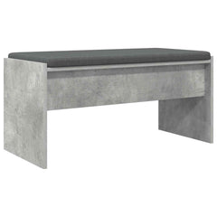 vidaXL Hall Bench with Cushion Concrete Grey 83 x 38 x 40 cm 2