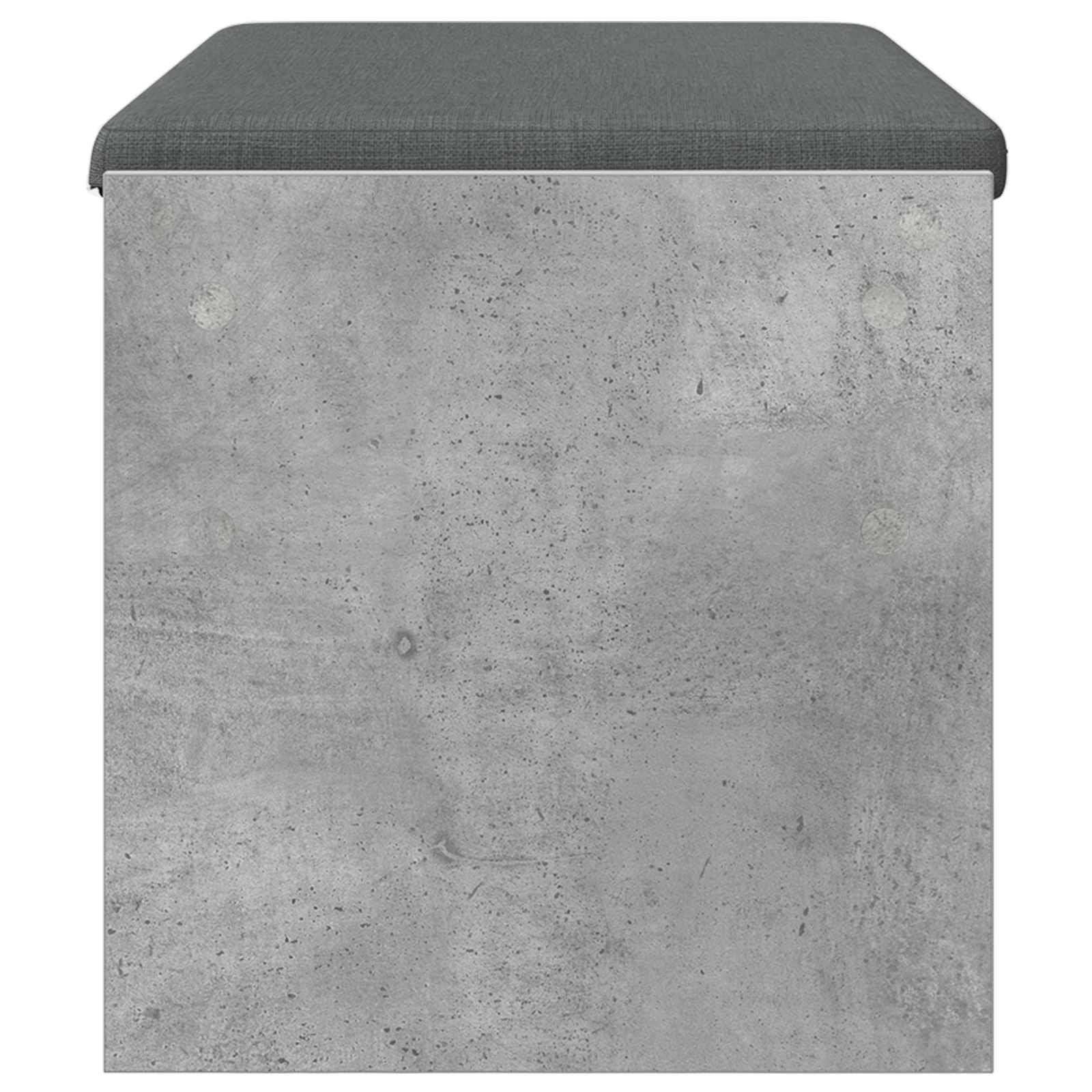 vidaXL Hall Bench with Cushion Concrete Grey 83 x 38 x 40 cm 6
