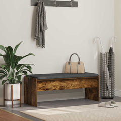 Hall Bench with Cushion in Smoked Oak